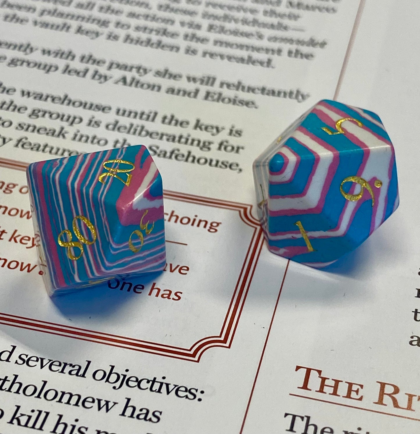 Stone Shape- Unique Gemstone and Glass Dice Sets and Singles! See Images and Listing For Current Offerings
