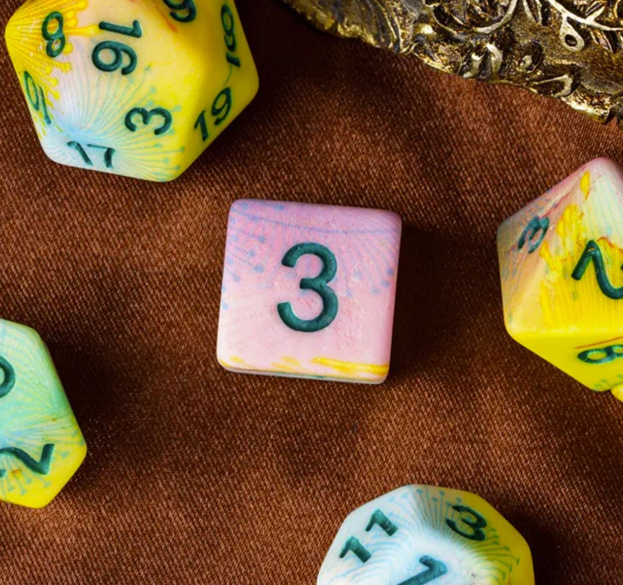 Mirage Arcane- Multi-Colored 'Firework Spray' Print on White- Unique Matte Finish With Green Ink