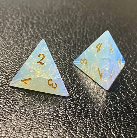 Stone Shape- Unique Gemstone and Glass Dice Sets and Singles!  See Images and Listing For Current Offerings