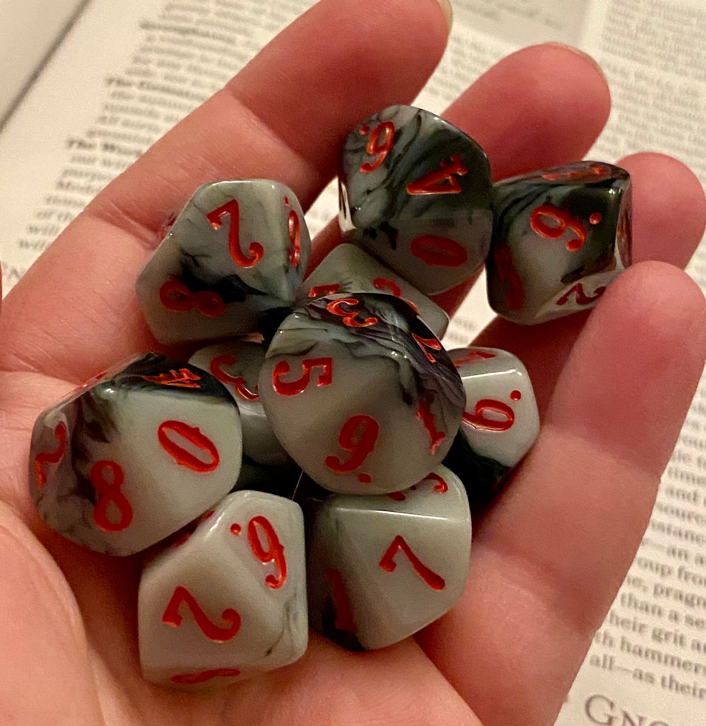 D10 Acrylic Sets - Specialty Offering - 10 or 5 Piece Sets - New Styles Added - RPGs, DnD, Pathfinder, Vampire