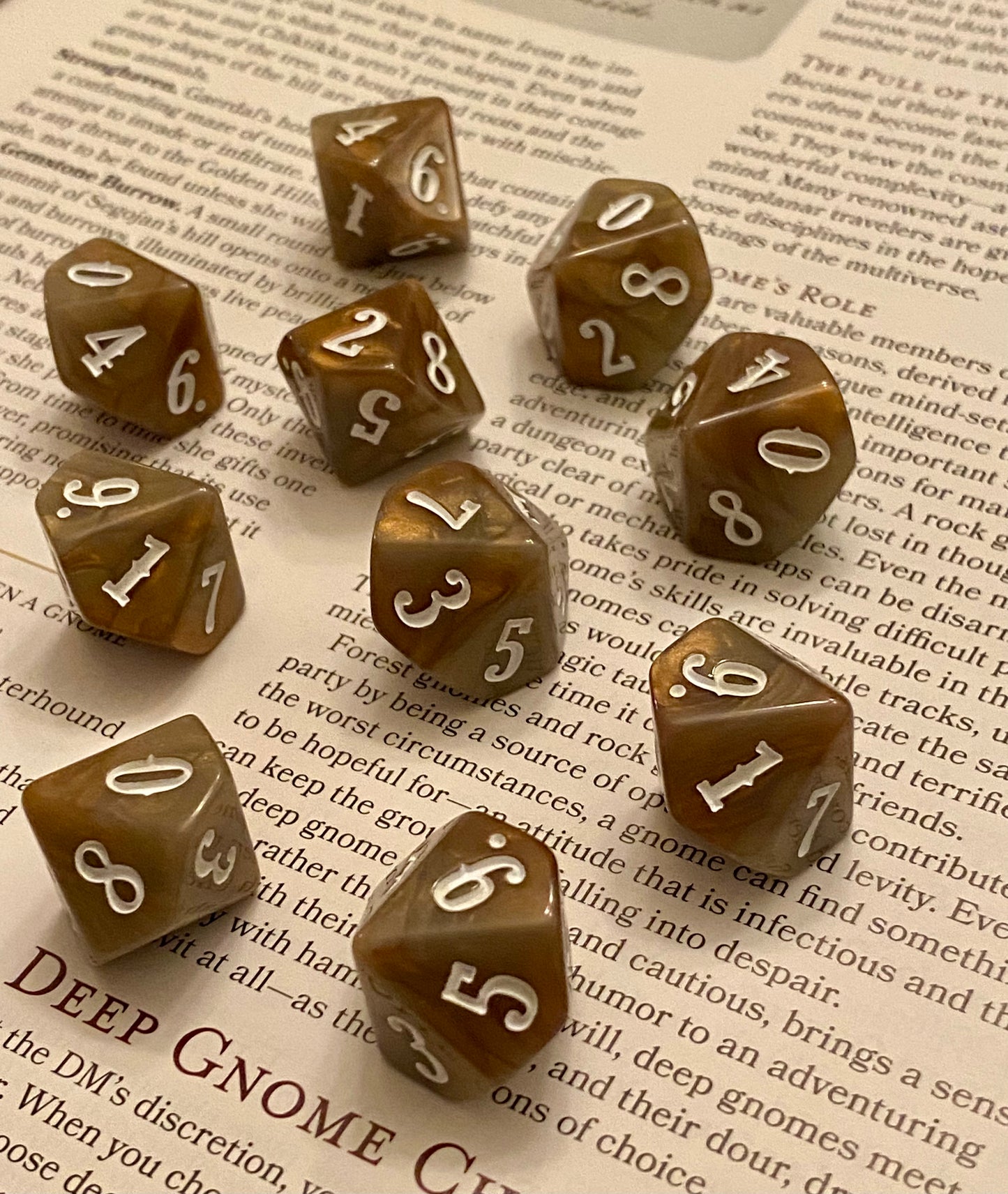 D10 Acrylic Sets - Specialty Offering - 10 or 5 Piece Sets - New Styles Added - RPGs, DnD, Pathfinder, Vampire