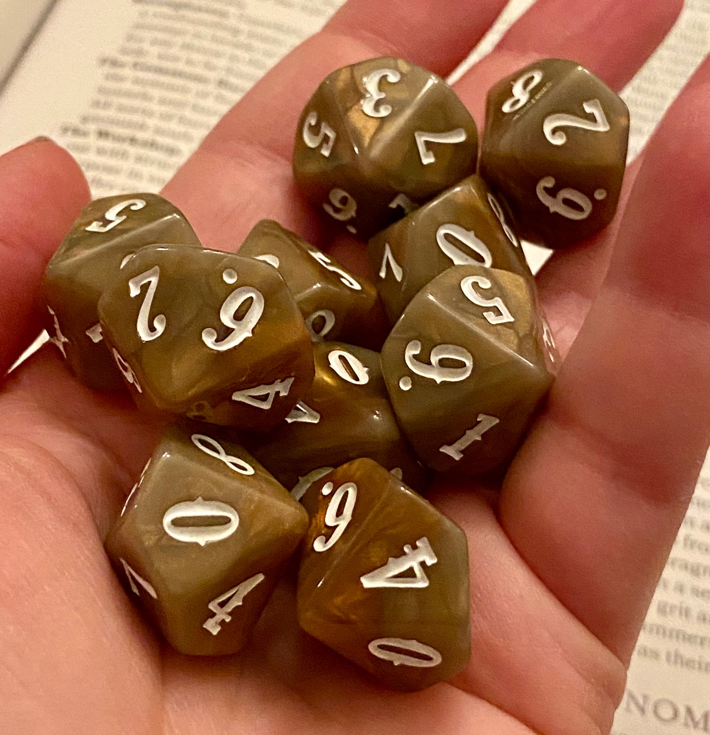 D10 Acrylic Sets - Specialty Offering - 10 or 5 Piece Sets - New Styles Added - RPGs, DnD, Pathfinder, Vampire