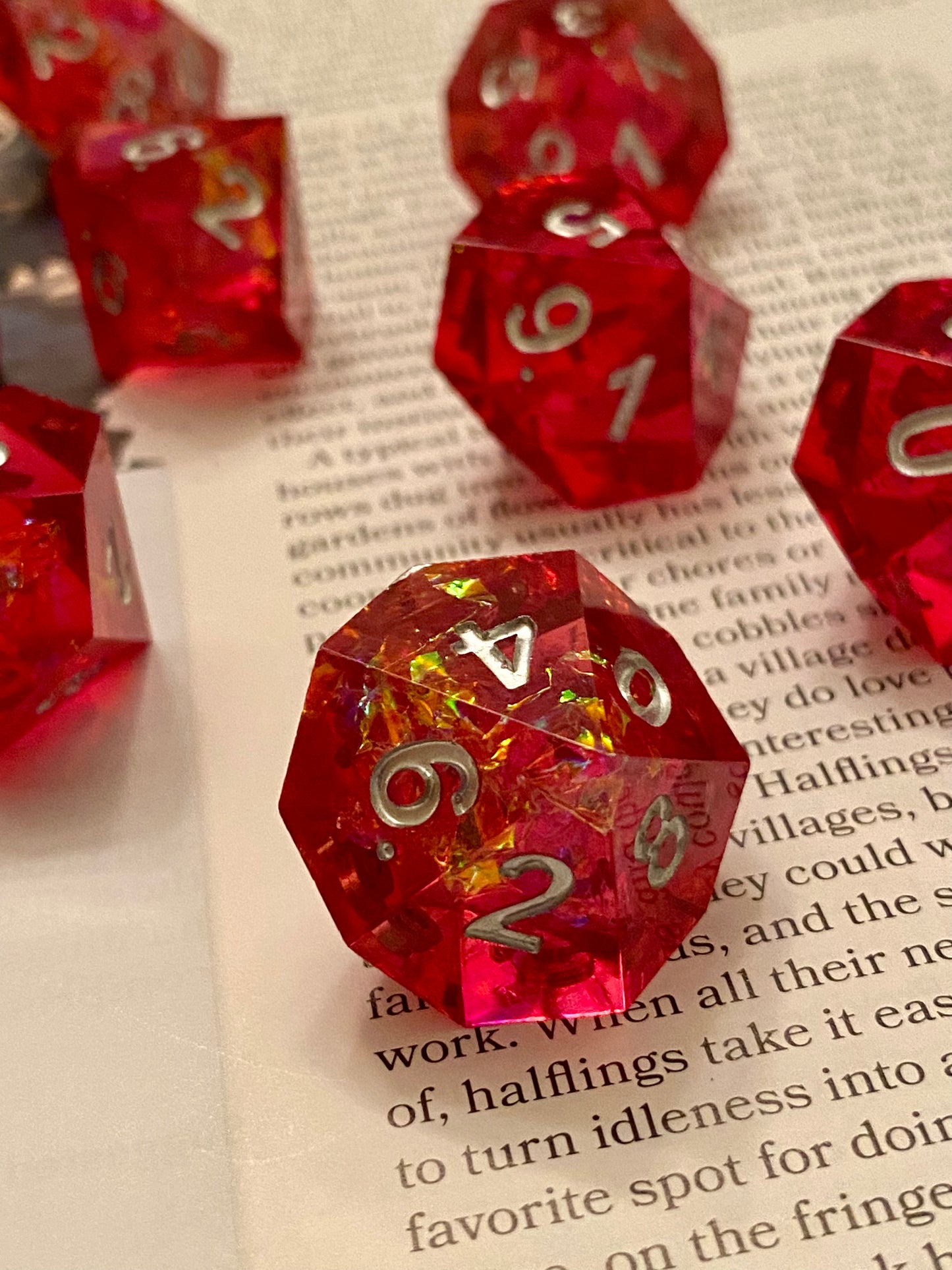 D10 Sharp Edge Sets - Specialty Offering - 10 or 5 Piece Sets - New Styles Added - RPGs, DnD, Pathfinder, Vampire